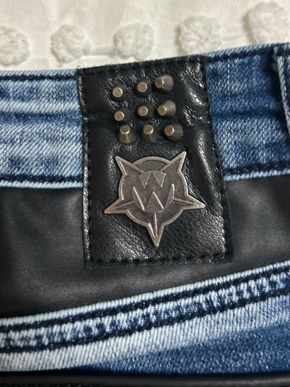 Wornstar Blue Jeans with Black Lace-Up fly - Picture 8 of 8
